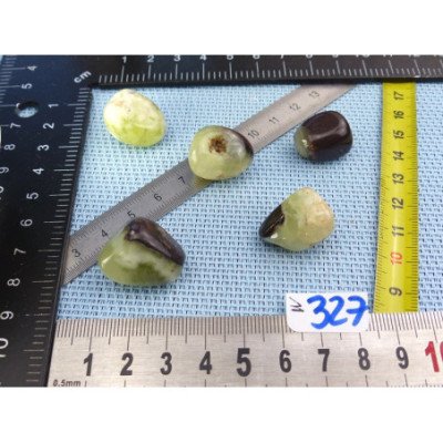 Jade Jaune d'Australie - Prehnite Jaune Lot de 5 Pierres Rou | Minéraux Paubrasil