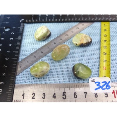 Jade Jaune d'Australie - Prehnite Jaune Lot de 5 Pierres Rou | Minéraux Paubrasil