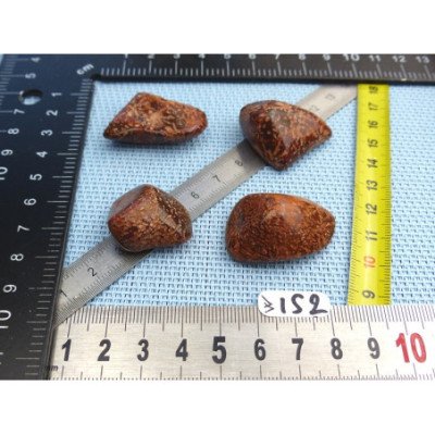 Jaspe Etoilé - Starburst Jasper Lot de 4 Pierres Roulées 47g | Minéraux Paubrasil