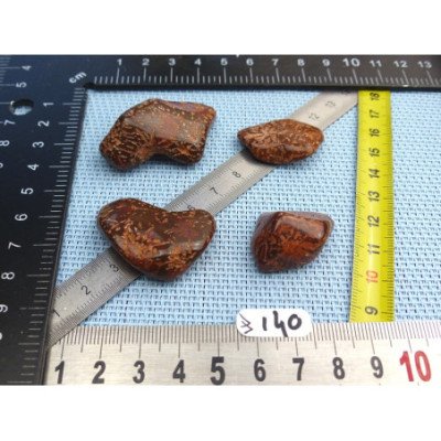Jaspe Etoilé - Starburst Jasper Lot de 4 Pierres Roulées 40g | Minéraux Paubrasil