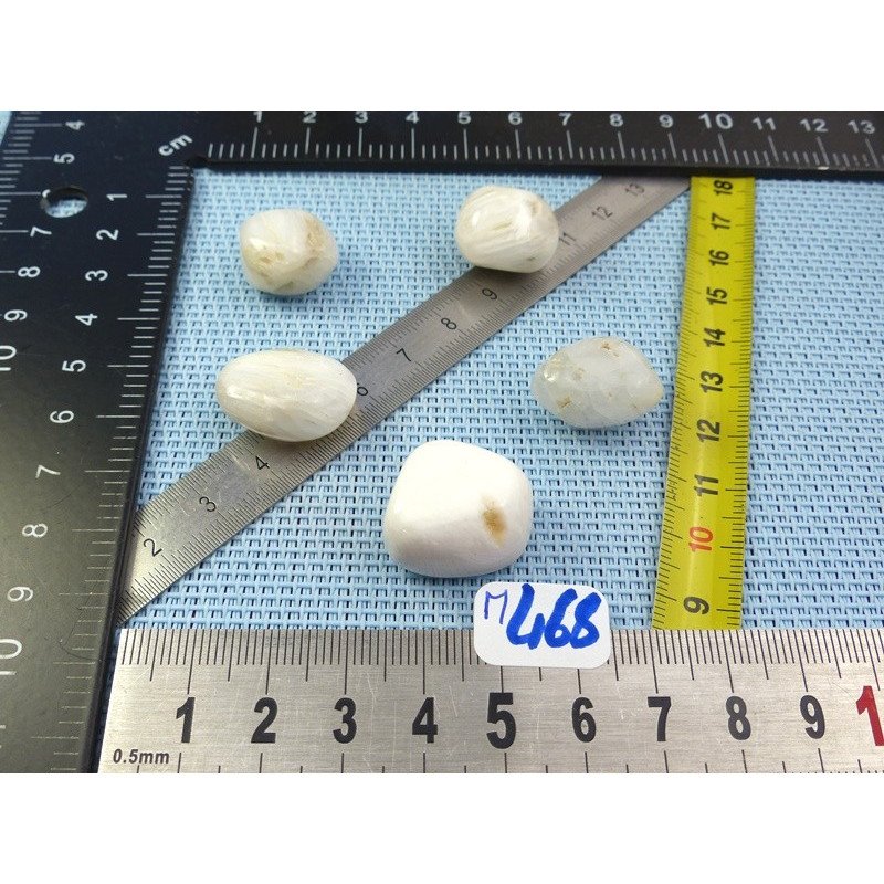 Scolecite Lot de 5 Pierres Roulées 24g | Minéraux Paubrasil