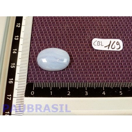 Cabochon Calcédoine Bleue Zonée Q Extra 3gr10