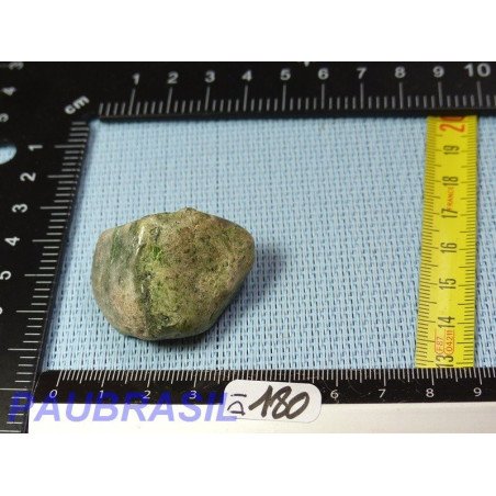 Diopside - Chrome diopside et quartz en pierre semi roulée 30g