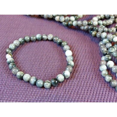 Bracelet Jaspe Dalmatien Lamparcien Q Extra en perles de 6mm