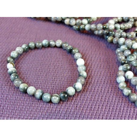 Bracelet Jaspe Dalmatien Lamparcien Q Extra en perles de 6mm