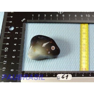 Agate Orbiculaire du Botswana en pierre roulée de 45gr Q Extra