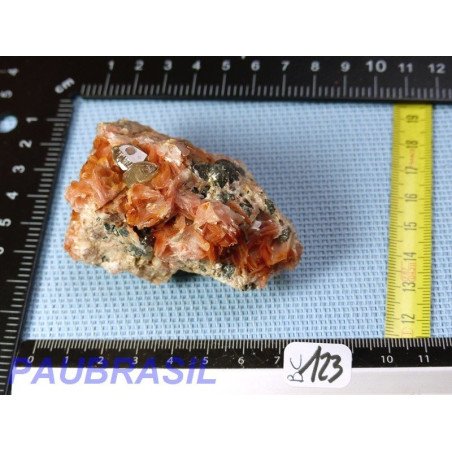 Barytine plus cérusite plus galene brutes 205g Maroc