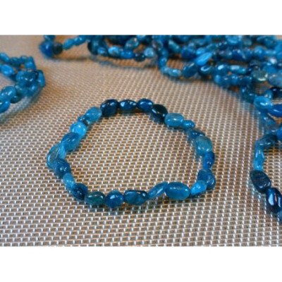 Bracelet Chrysocolle en mini pierres roulées - grains Q Extra