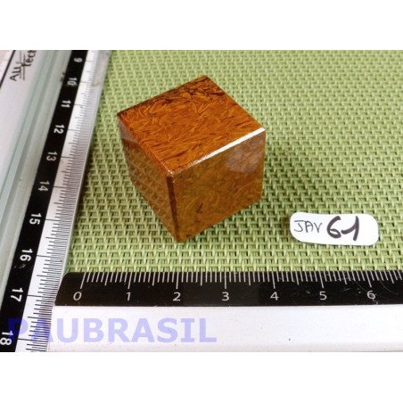 Cube poli en Jaspe Vermicelle - Jaspe Marianne Q Extra 34g 23mm