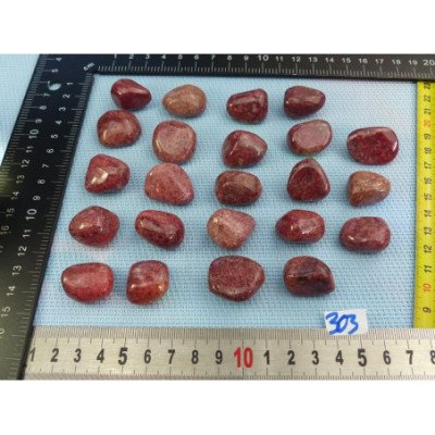 Thulite Zoisite Rouge Pierre Roulée à l unité de 9 à 12 gr | Minéraux Paubrasil