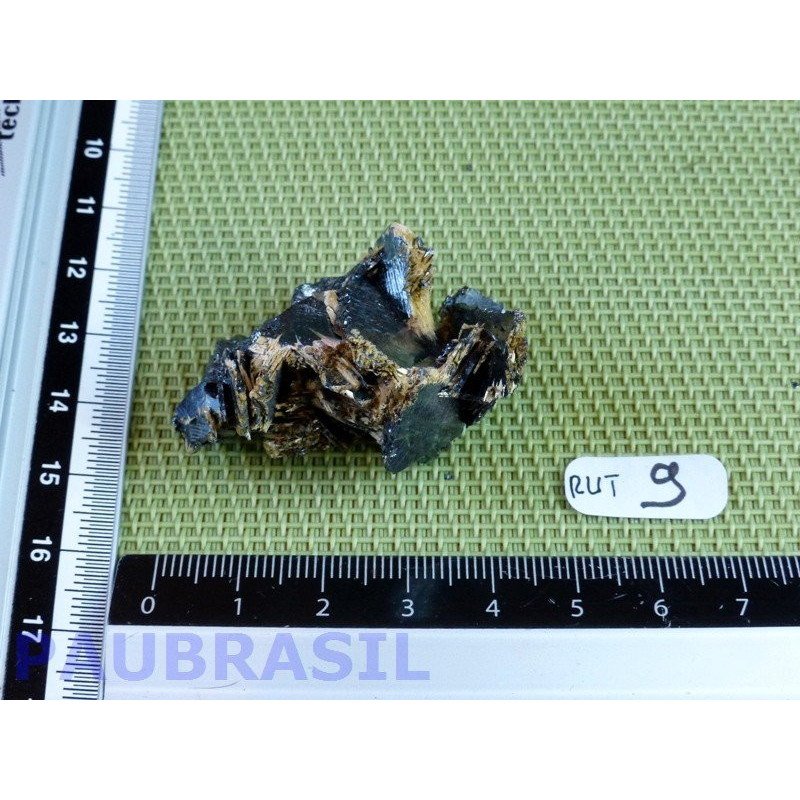 Rutile brut sur macle d hématite Brésil 40gr