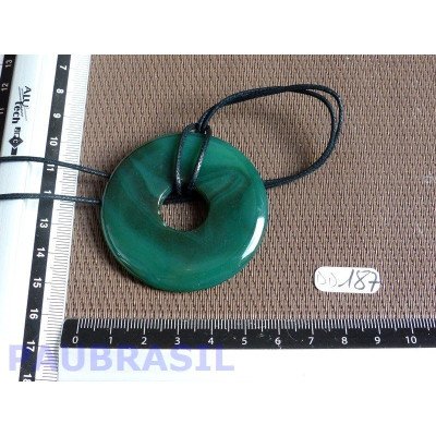 Pi Donut Agate teintée de 5cm