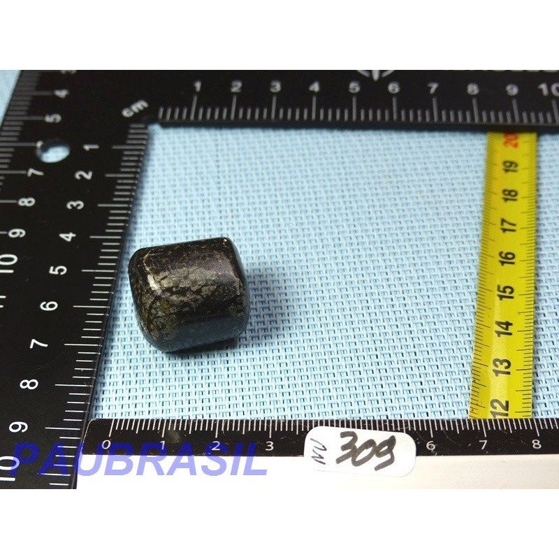 Nuummite pierre roulée cylindrique Q Extra 18g
