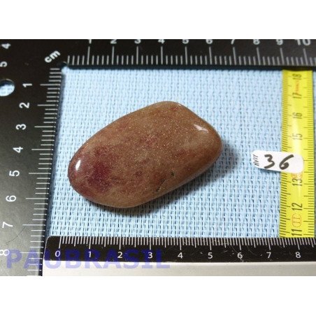 Aventurine Rouge - Quartz Fraise en galet roulé de 37g