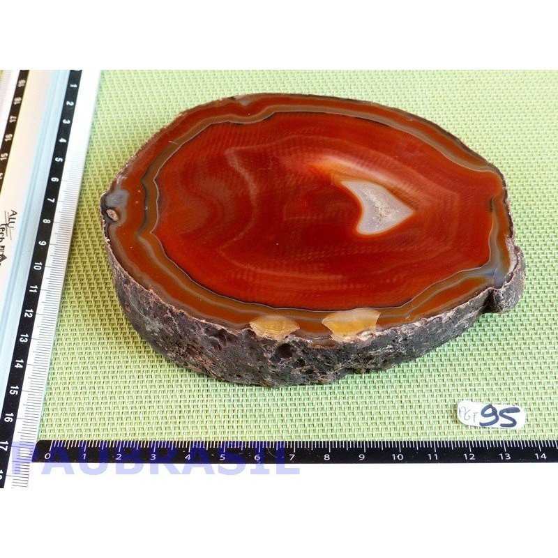 Tranche épaisse d agate teintée de 668gr