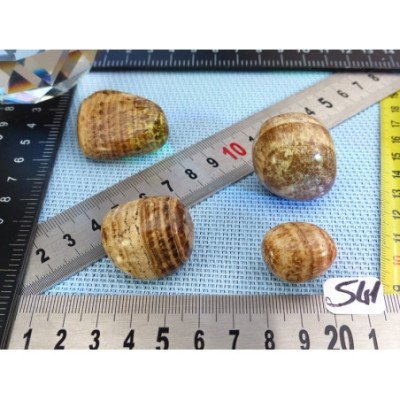 Aragonite Zonée Lot de 4 Pierres Roulées 100g | Minéraux Paubrasil