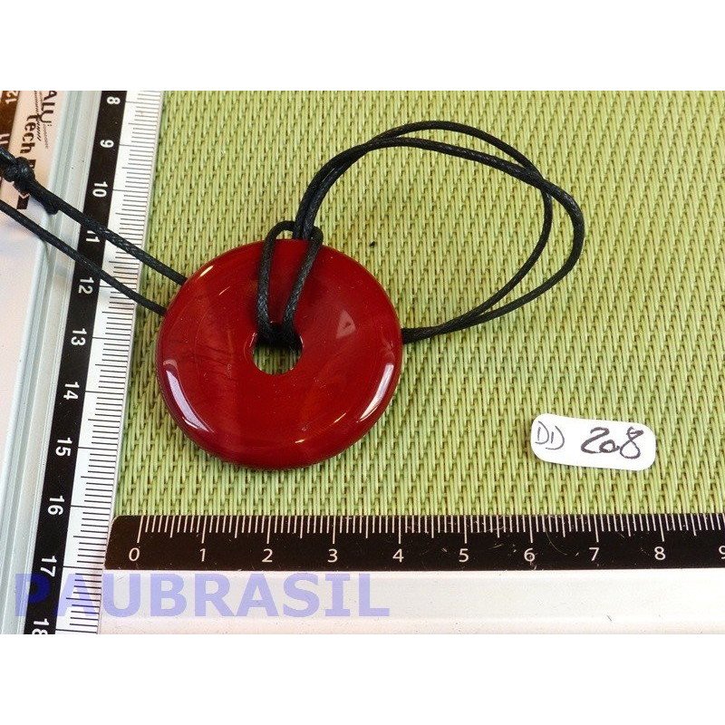 Pi Donut pendentif en Jaspe Mokaïte de 4cm