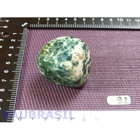Agate arborisée - agate arbre pierre roulee Brésil 86gr