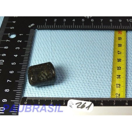 Nuummite pierre roulée cylindrique Q Extra 14g