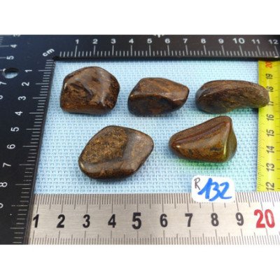 Bronzite Lot de 5 Pierres Roulées 78g | Minéraux Paubrasil
