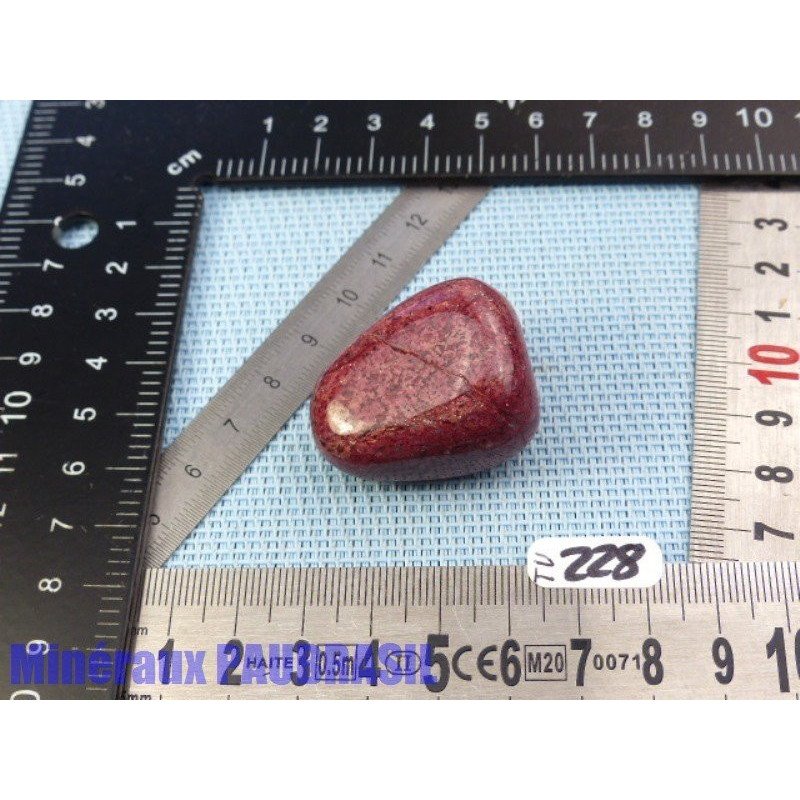 Thulite - zoïsite rouge en pierre roulée jumbo Q Extra 40gr50