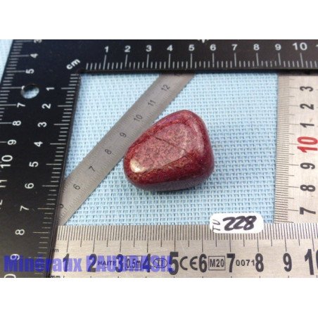 Thulite - zoïsite rouge en pierre roulée jumbo Q Extra 40gr50
