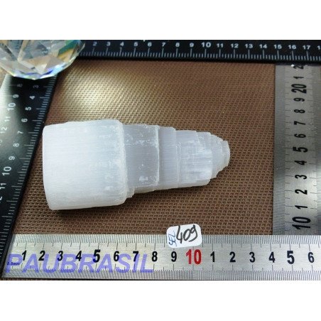 Gratte-ciel en Selenite - Gypse fibreux en pierre brute de 234g