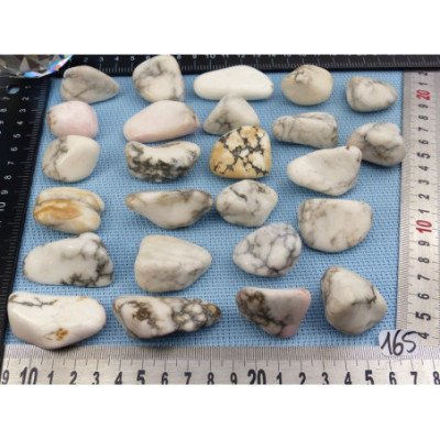 Howlite Veritable Pierre Roulée à l unité de 20 à 25 gr | Minéraux Paubrasil