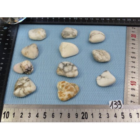 Howlite Veritable Pierre Roulée à l unité de 10 à 15 gr | Minéraux Paubrasil