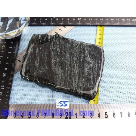 Spécularite Hématite Q Extra Tranche une face polie vernie 320gr
