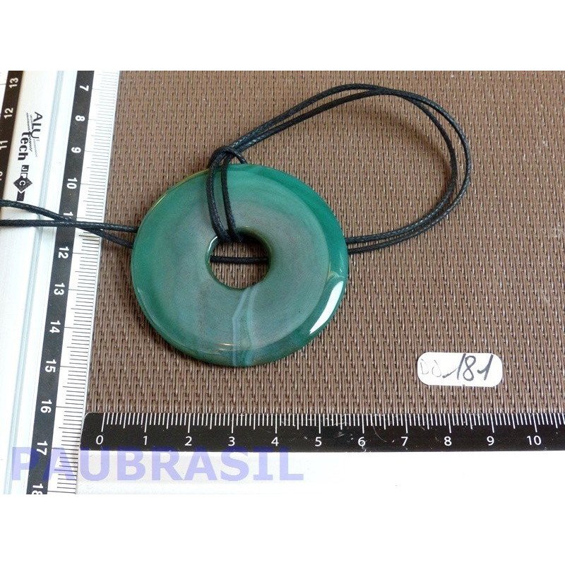 Pi Donut Agate teintée de 5cm