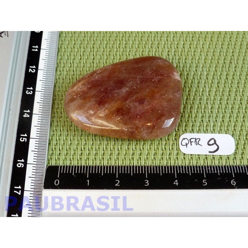 Quartz Fraise - Aventurine Rouge en pierre plate de 25gr