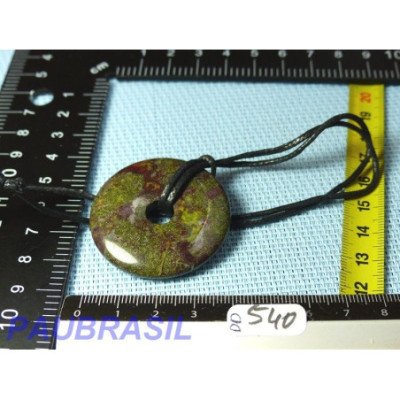 Pi Donut pendentif en Piémontite - Dragon Stone 40mm