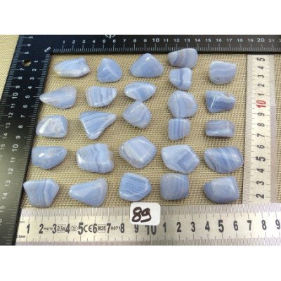 Calcédoine bleue rubanée - Agate Blue Lace Q EXTRA Pierre Ro | Minéraux Paubrasil