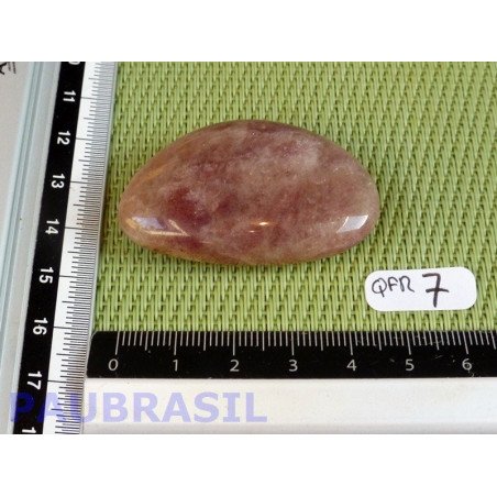 Quartz Fraise - Aventurine Rouge en pierre plate de 25gr