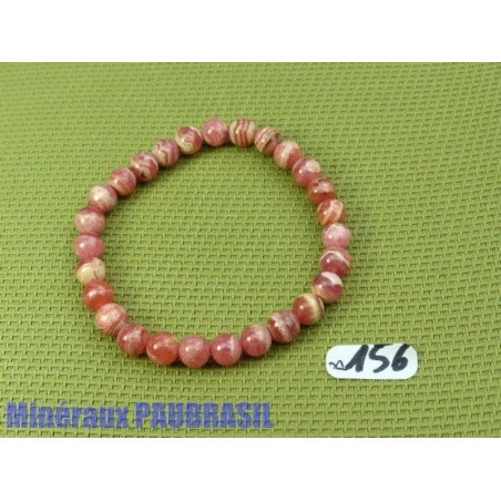 Bracelet Rhodochrosite d'Argentine Q Extra en perles de 6mm50