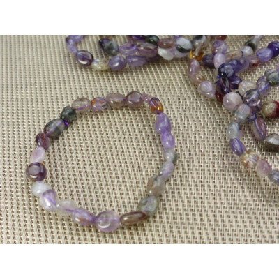 Bracelet Chrysocolle en mini pierres roulées - grains Q Extra