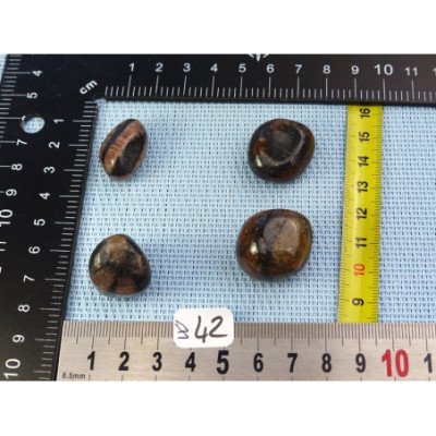 Chiastolite Andalousite Lot de 4 Pierres Roulées 53g | Minéraux Paubrasil