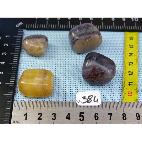 Fluorites Fluorines Argentine Lot de 5 Pierres Roulées 89g | Minéraux Paubrasil