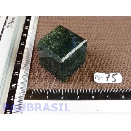Cube poli en Agate Mousse 41gr 25mm