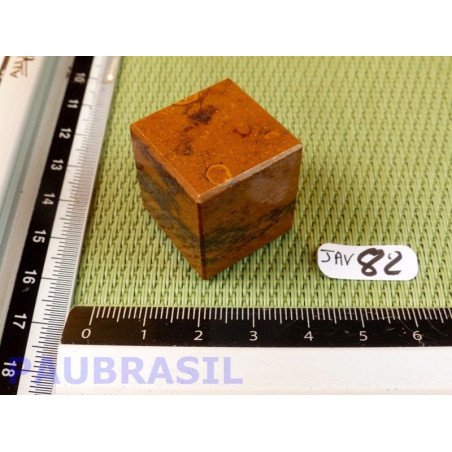 Cube poli en Jaspe Vermicelle - Jaspe Marianne Q Extra 36g 24mm