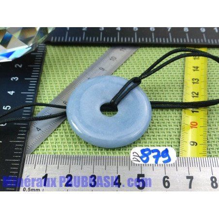 Pi Donut pendentif en Angelite - Anhydrite bleue de 4cm