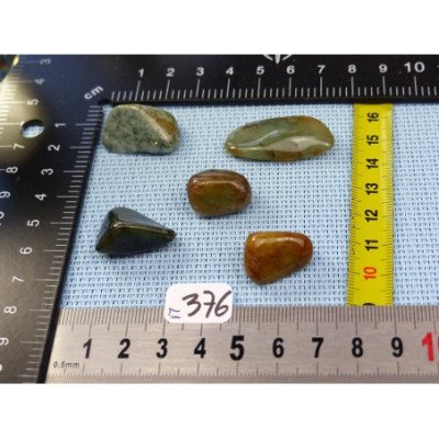 Jade Jadeite Lot de 5 Pierres Roulées 30g | Minéraux Paubrasil