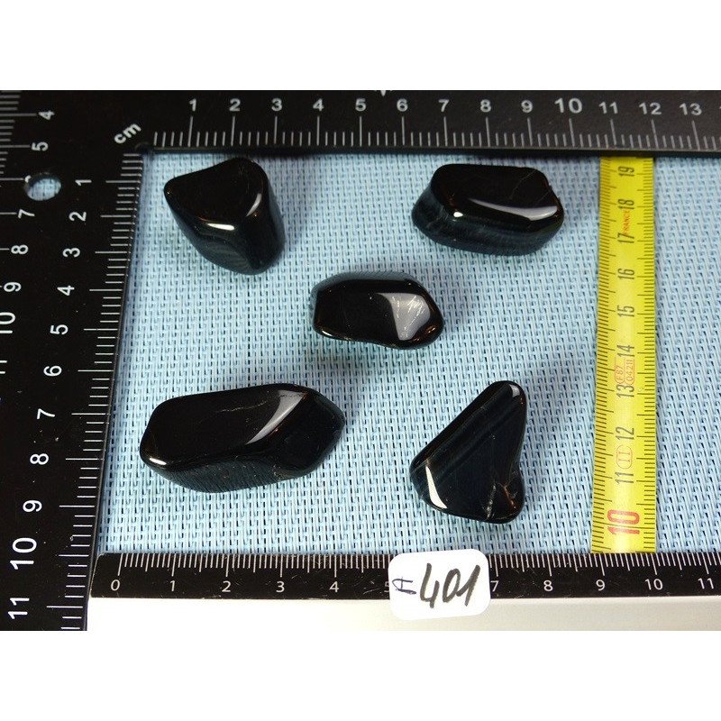 Oeil de Faucon Lot de 5 Pierres Roulées 54g | Minéraux Paubrasil