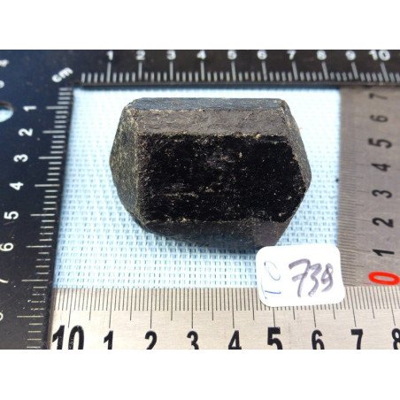 Tourmaline Noire Schorl Inde en Pierre Brute Biterminée Q Extra 127gr5