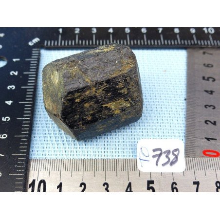 Tourmaline Noire Schorl Inde en Pierre Brute Biterminée Q Extra 122g