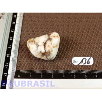 Howlite Véritable en Pierre Roulée 19g