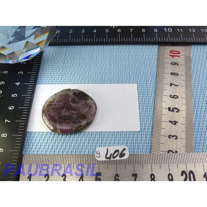 Lépidolite en pierre plate fine Brésil 12g
