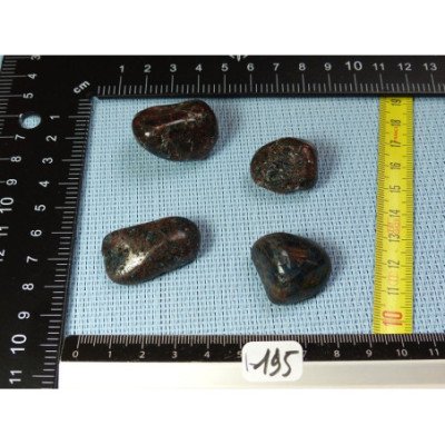 Apatite Bleue Lot de 4 Pierres Roulées 62g | Minéraux Paubrasil