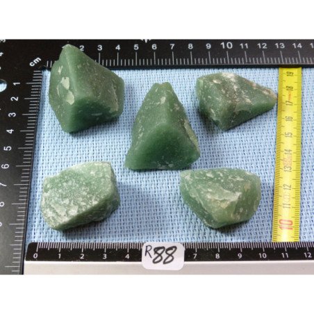 Aventurine Brésil Lot de 5 Pierres Brutes 166g | Minéraux Paubrasil